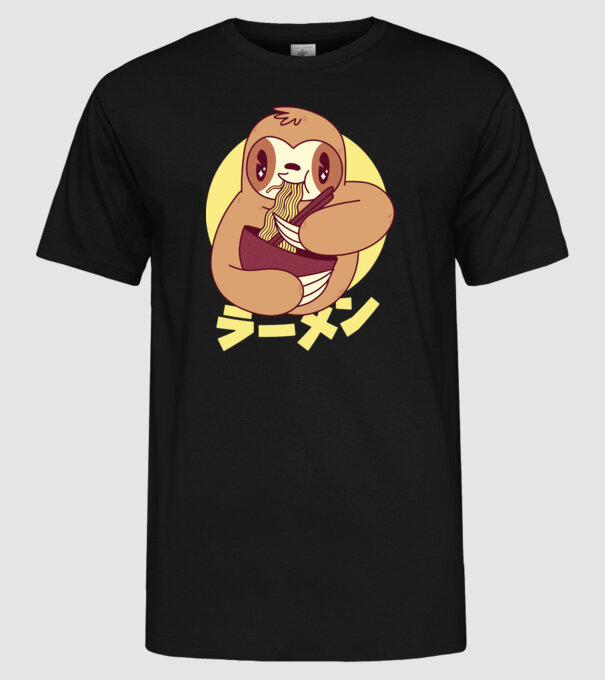 Ramen Leneș model negru pe tricou