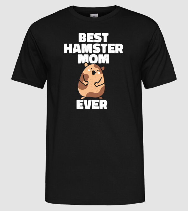 Cea mai bună mamă Hamster model negru pe tricou