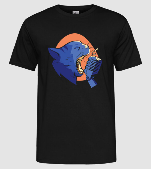 Urlet de Pisică model negru pe tricou
