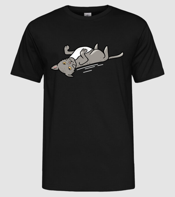 Pisică Cool model negru pe tricou