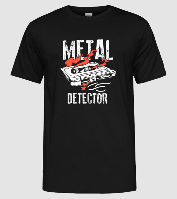 Detector de metale Casetă model negru pe tricou