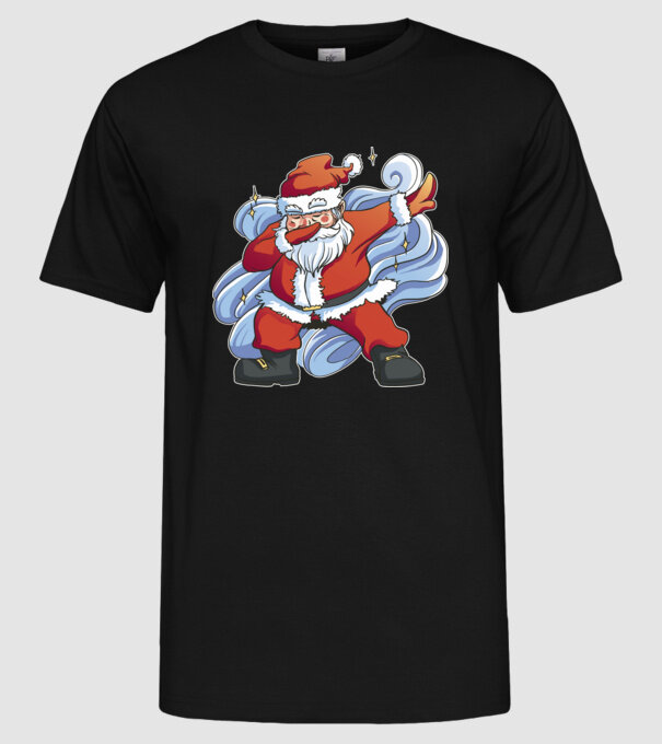 Moș Crăciun DAB pentru Crăciun model negru pe tricou