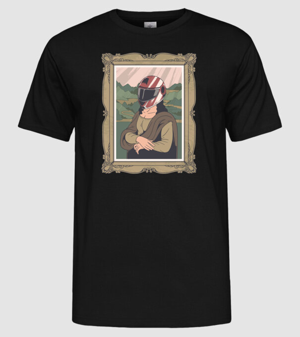 Mona Lisa Concurent model negru pe tricou