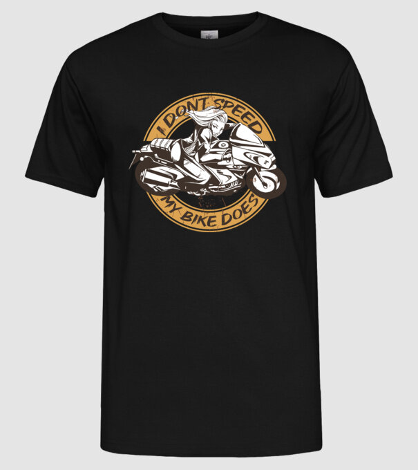 Fată Motociclist model negru pe tricou