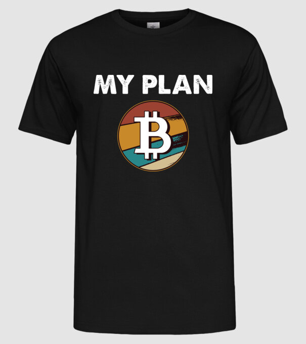 My plan B - Bitcoin model negru pe tricou