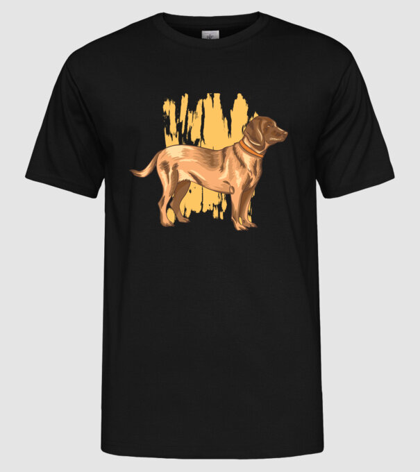 Câine de vânătoare german model negru pe tricou