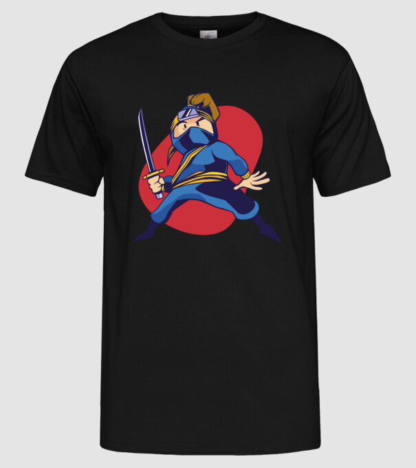 Copil Ninja model negru pe tricou