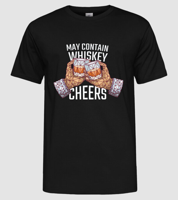 Poate conține urme de whisky model negru pe tricou