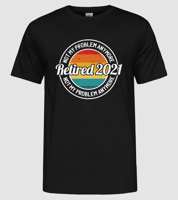 Pensionat 2021 model negru pe tricou