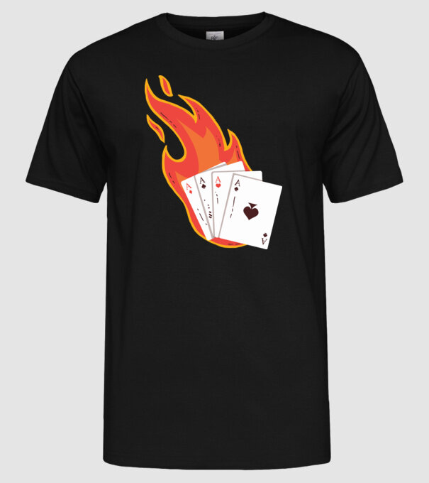 Poker model negru pe tricou