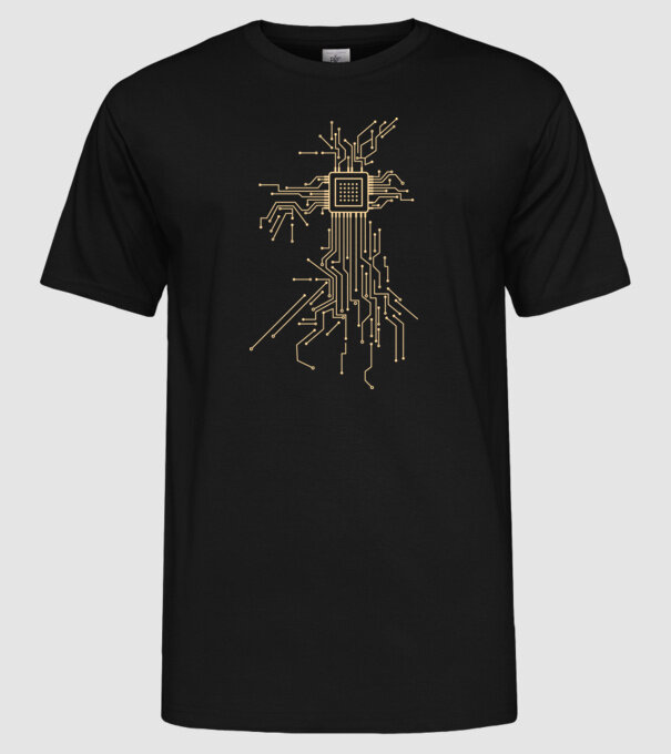 Procesor model negru pe tricou