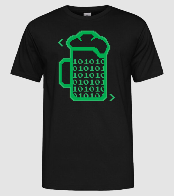 Bere Programator model negru pe tricou