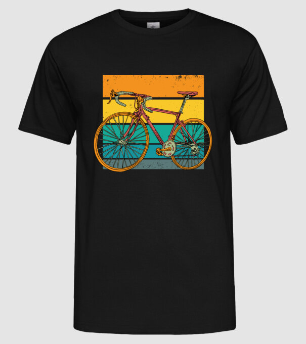 Bicicletă Retro model negru pe tricou