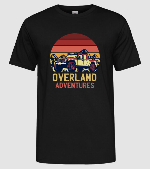 Jeep Retro model negru pe tricou