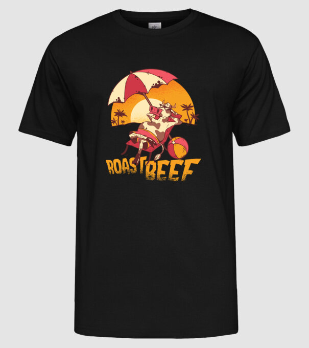 Friptură de vită - Roast Beef model negru pe tricou