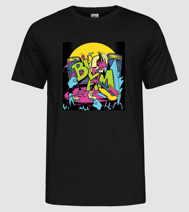 Star rock model negru pe tricou
