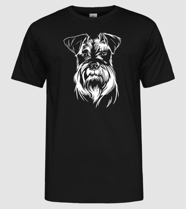 Cap Schnauzer model negru pe tricou