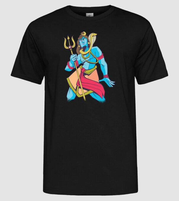 Shiva model negru pe tricou