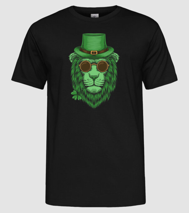 Sfântul Patrick Leu model negru pe tricou