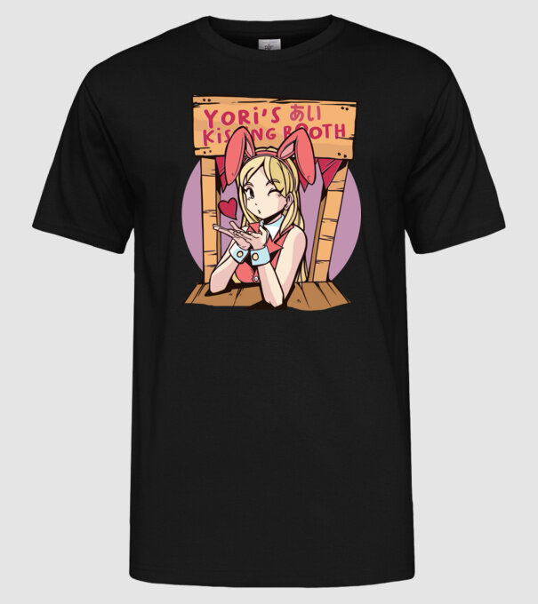 Anime îndrăgostit model negru pe tricou