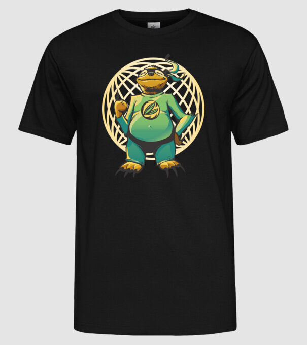 Leneș Super model negru pe tricou