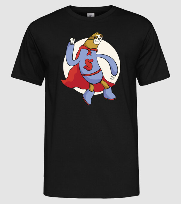 Leneș supererou model negru pe tricou