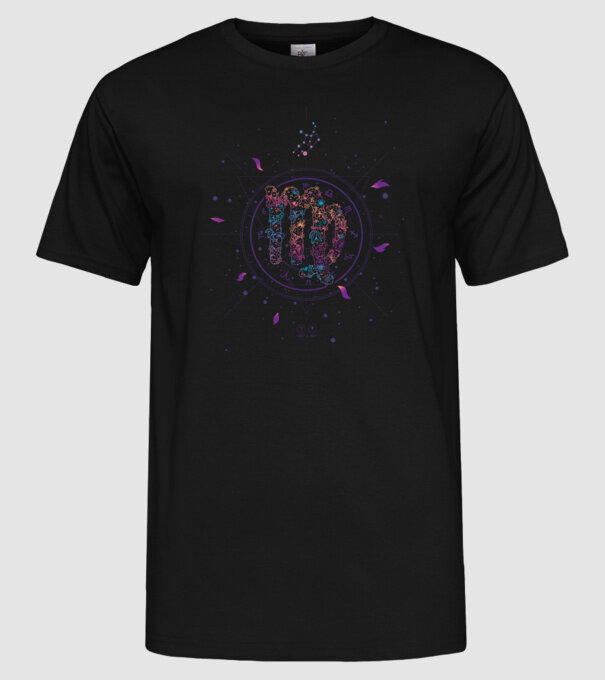 Virgo Zodiac model negru pe tricou
