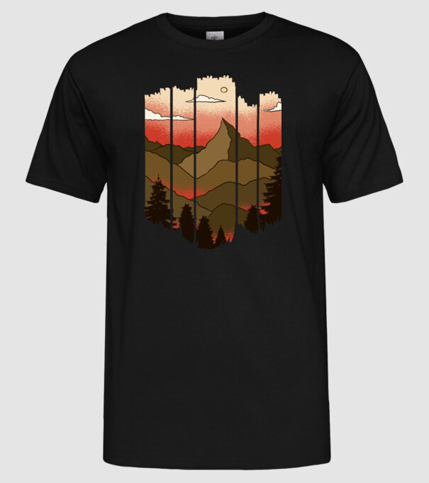Imagine natură model negru pe tricou