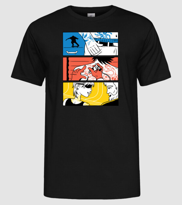 Tatuaj ilustrare model negru pe tricou