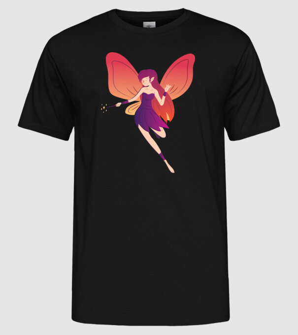 Magia zânelor model negru pe tricou