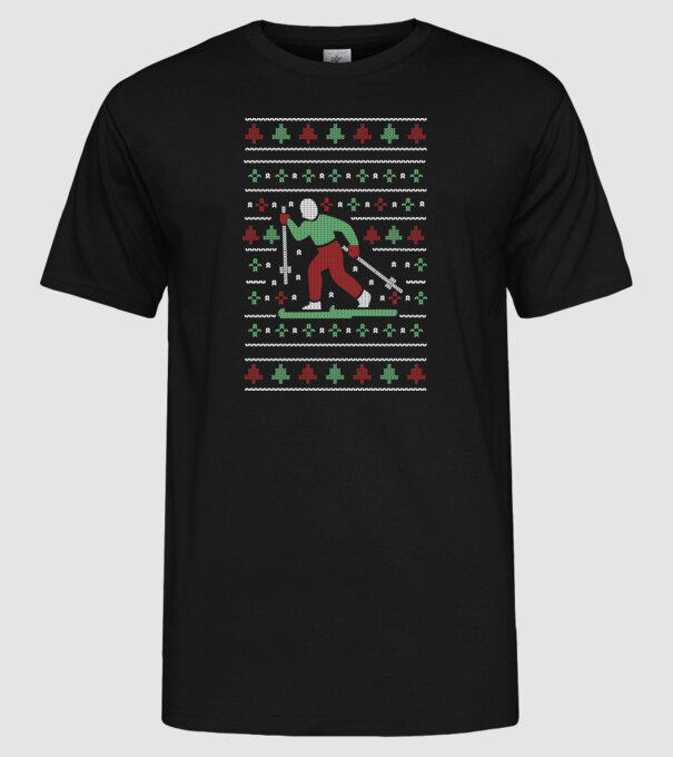 Schi fond Pulover urât model negru pe tricou