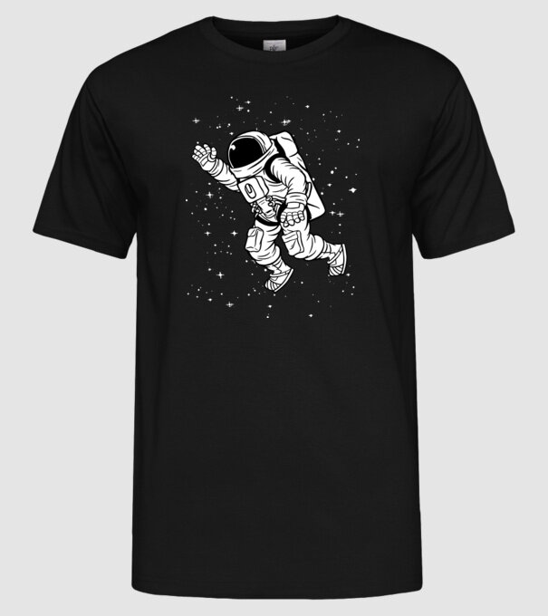 Astronaut model negru pe tricou
