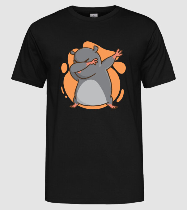 Cârtiță DAB model negru pe tricou
