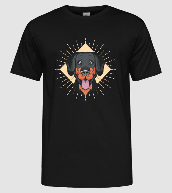 Cap Câine amuzant model negru pe tricou