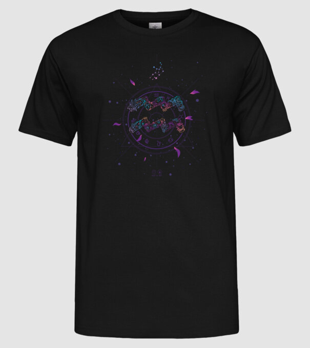 Aquarius Zodiac model negru pe tricou