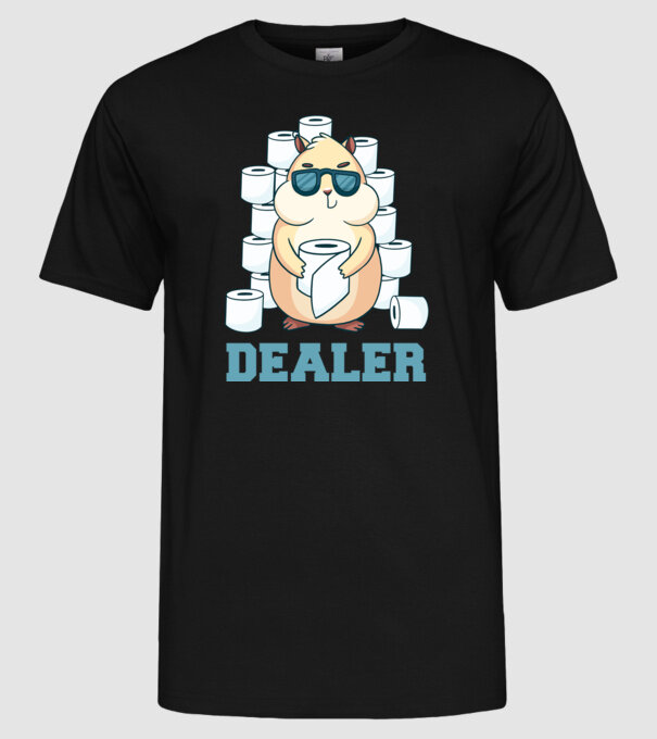 Dealer model negru pe tricou