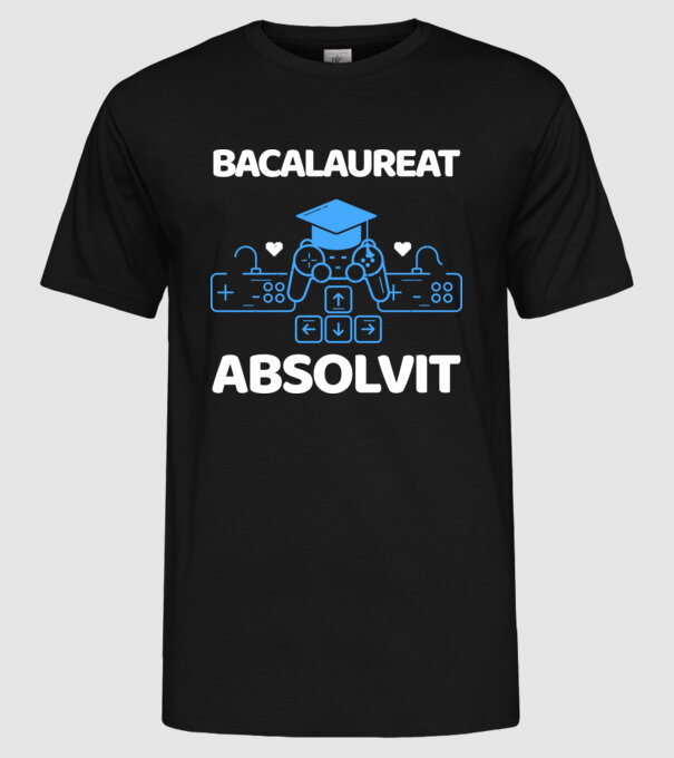 Bacalaureat absolvit model negru pe tricou
