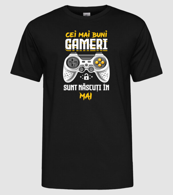 cei mai buni gameri sunt născuți în mai model negru pe tricou