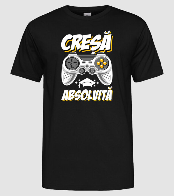 Gameri şcoală Creșă model negru pe tricou
