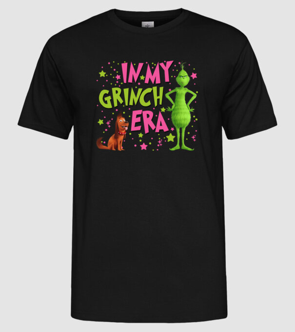 In my Grinch era model negru pe tricou