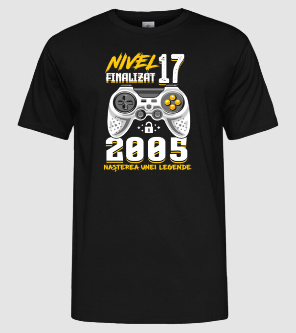 Nivel 17 finalizat. 2005 nașterea unei legende model negru pe tricou