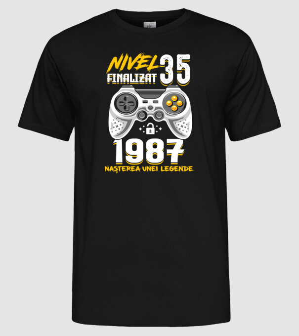 Nivel 35 finalizat. 1987 nașterea unei legende model negru pe tricou