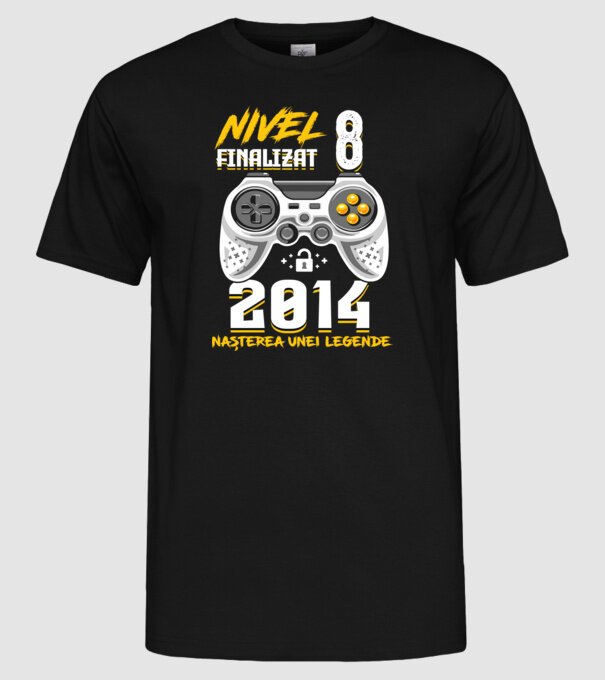 Nivel 8 finalizat. 2014 nașterea unei legende model negru pe tricou