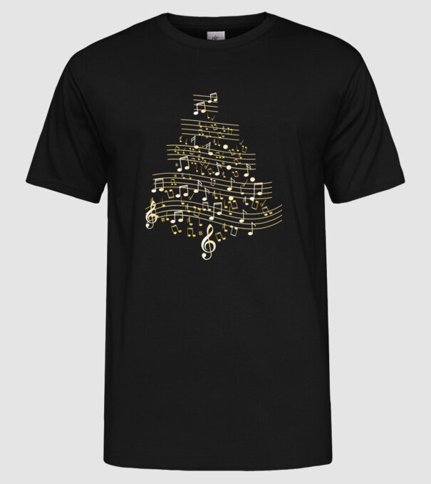 note de Crăciun model negru pe tricou