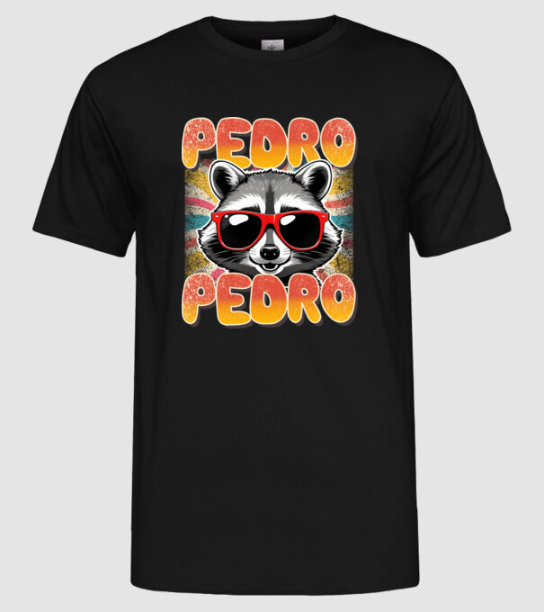 Pedro Pedro groovy retro model negru pe tricou