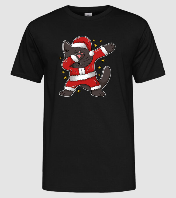 Pisică Dab model negru pe tricou