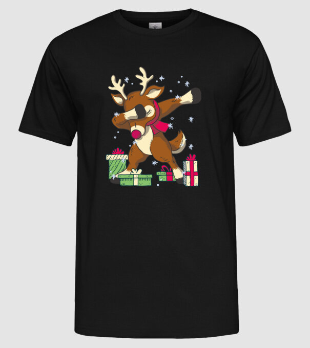 Rudolph DAB model negru pe tricou