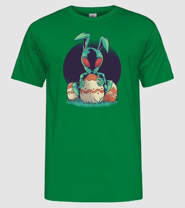 Paște Alien model verde pe tricou