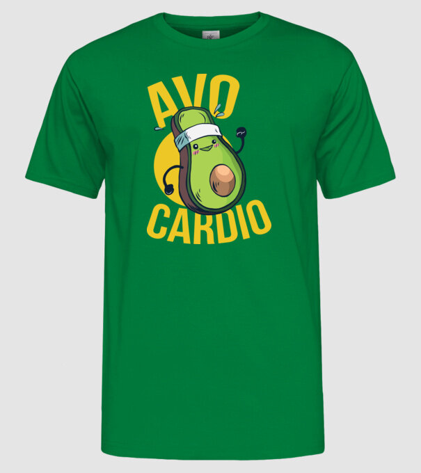 Avo Cardio Antrenament Avocado model verde pe tricou
