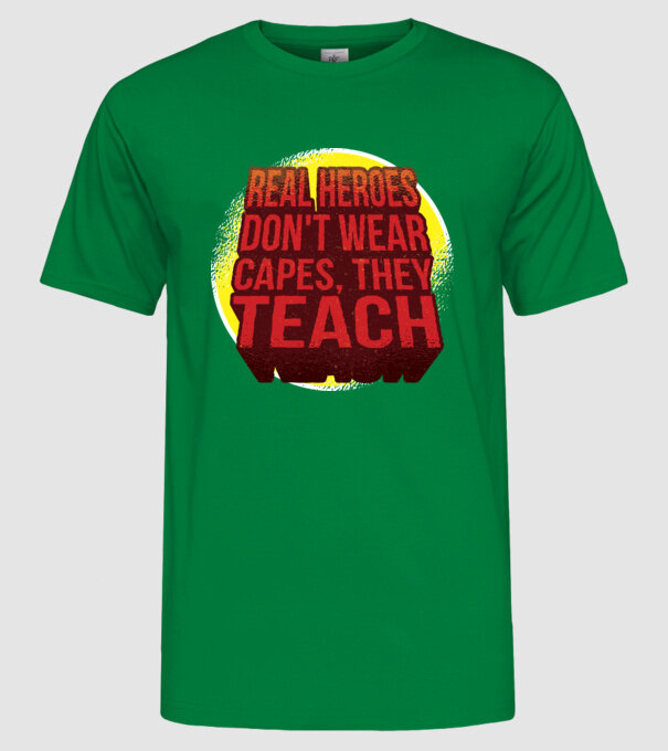 Adevărații eroi predau model verde pe tricou